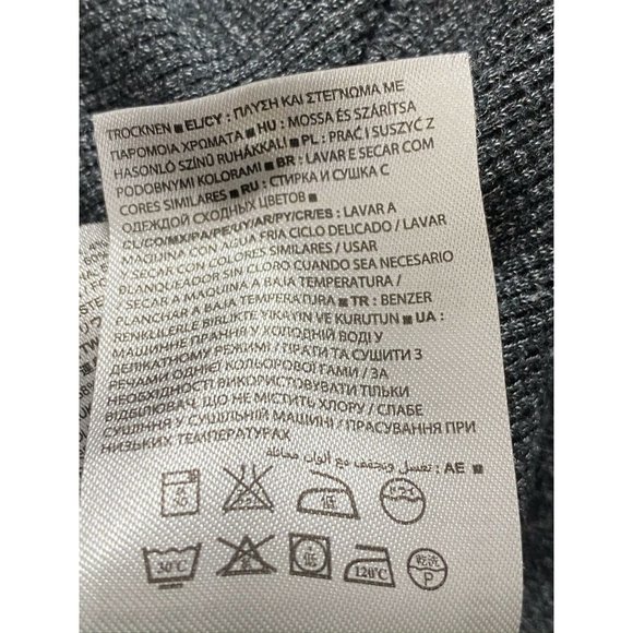 Banana Republic Men’s Sz L Gray Waffle Thermal kangaroo pocket Hooded Sweatshirt - Picture 7 of 12